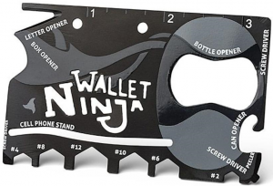 Wallet Ninja kopen Wallet Ninja Nederland Wallet Ninja multitool creditcard formaat Creditcard tool multitool pasje Wallet Ninja toolcard Wallet Ninja card Ninja Wallet card